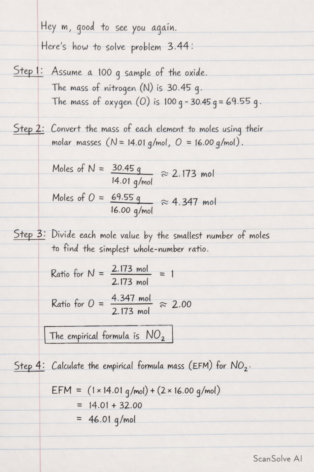 Handwritten step-by-step solution preview