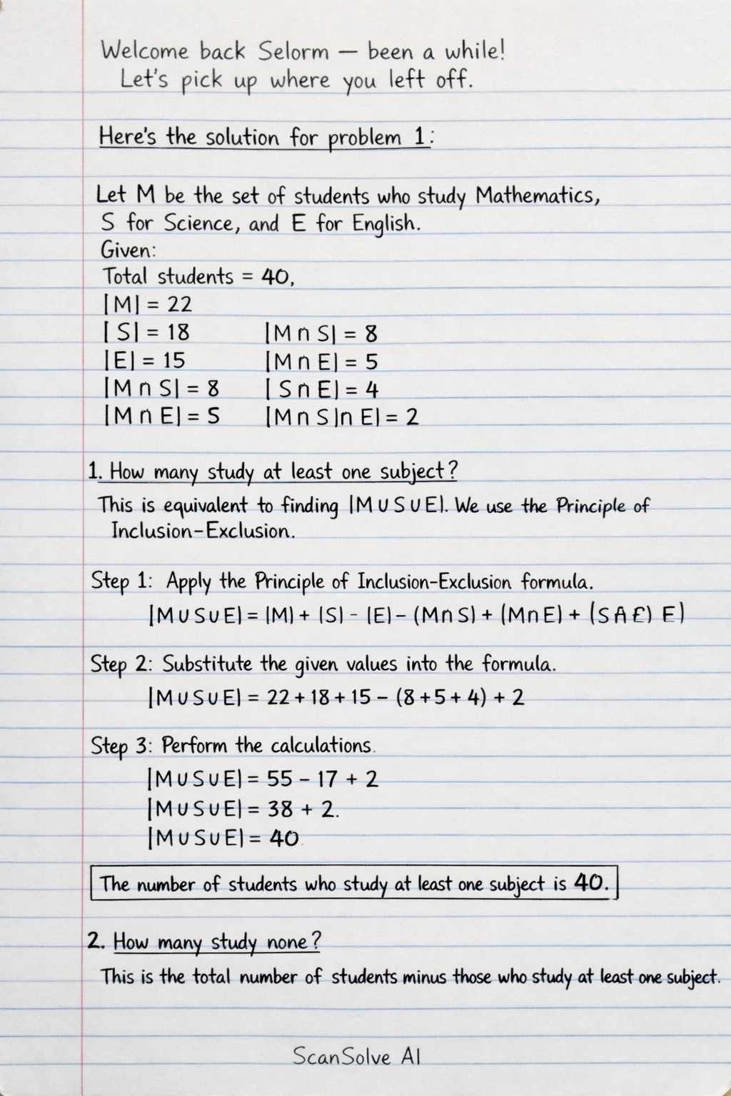 Handwritten step-by-step solution preview