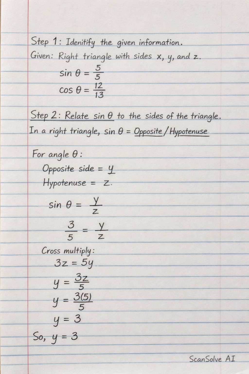 Handwritten step-by-step solution preview