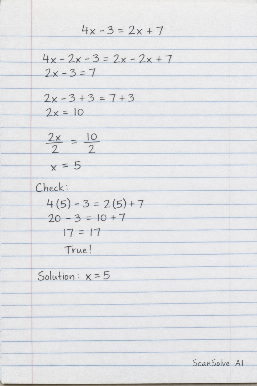 Handwritten step-by-step solution preview