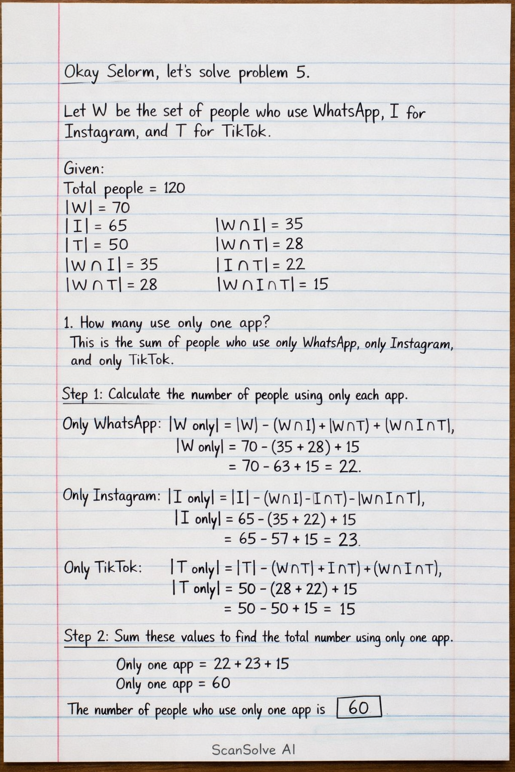 Handwritten step-by-step solution preview