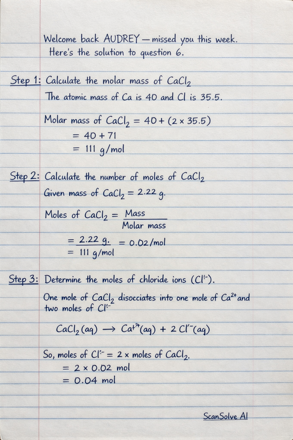 Handwritten step-by-step solution preview