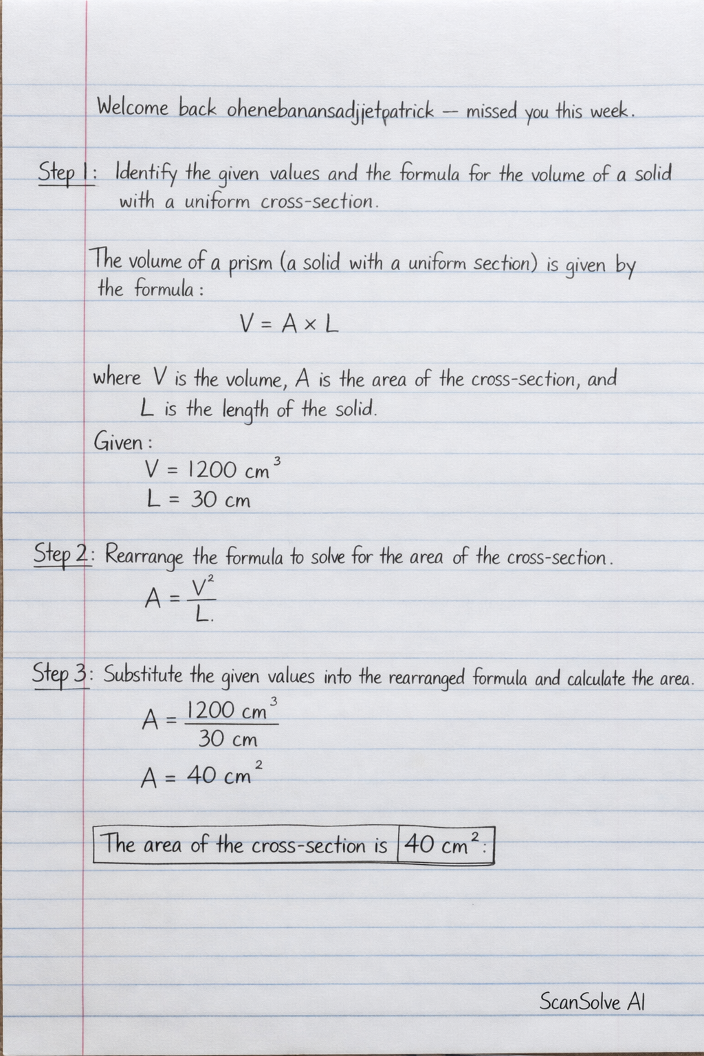 Handwritten step-by-step solution preview