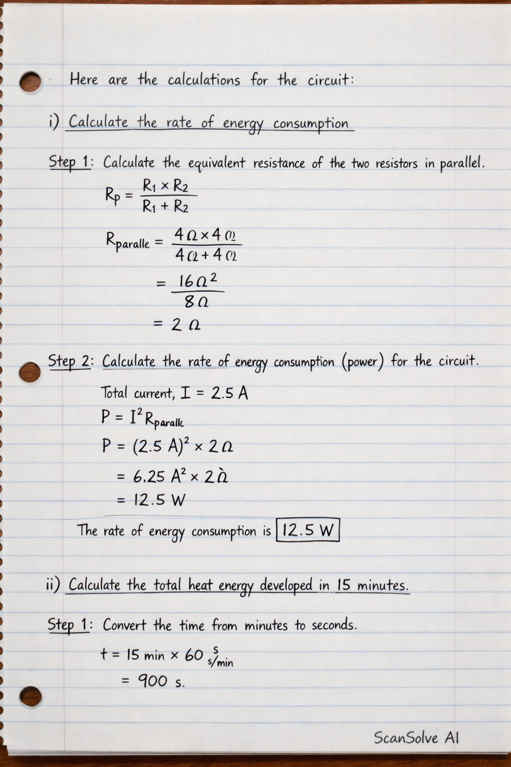 Handwritten step-by-step solution preview