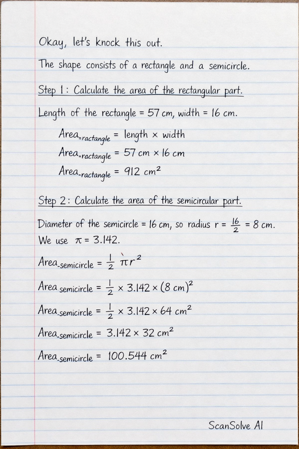 Handwritten step-by-step solution preview