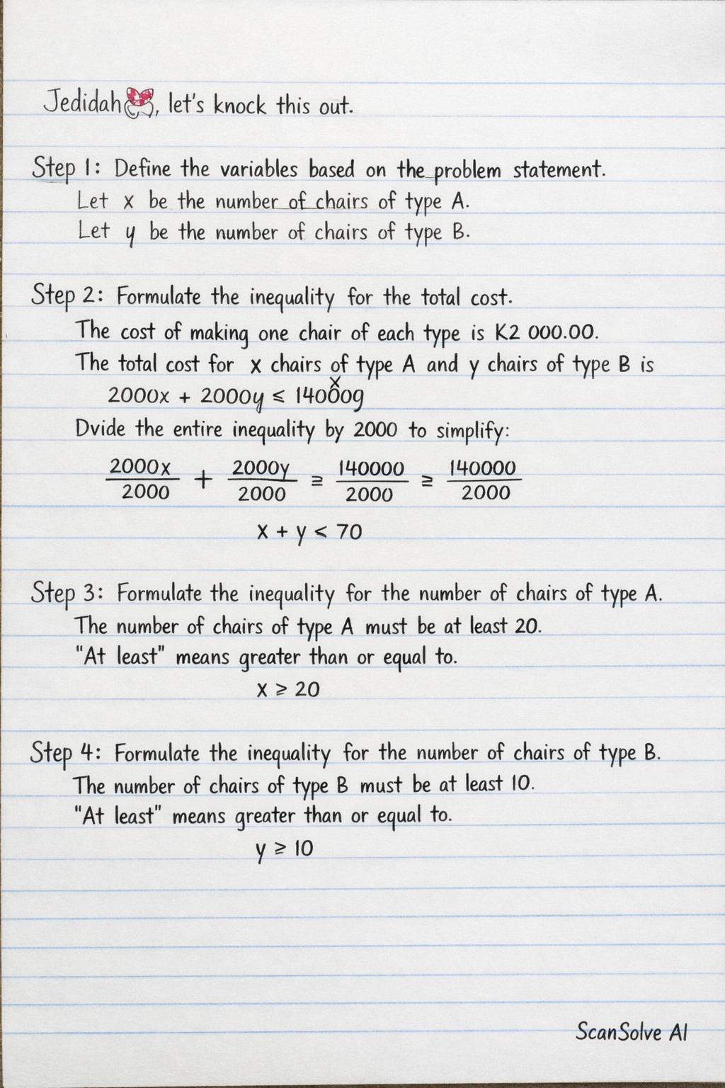 Handwritten step-by-step solution preview