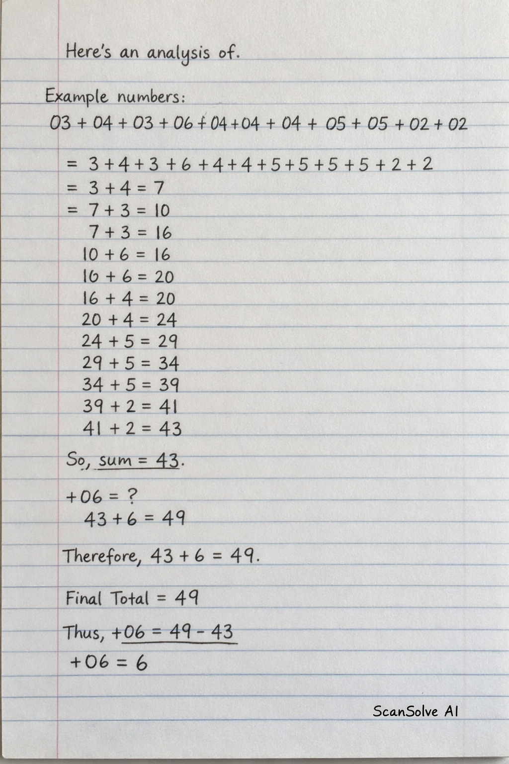Handwritten step-by-step solution preview