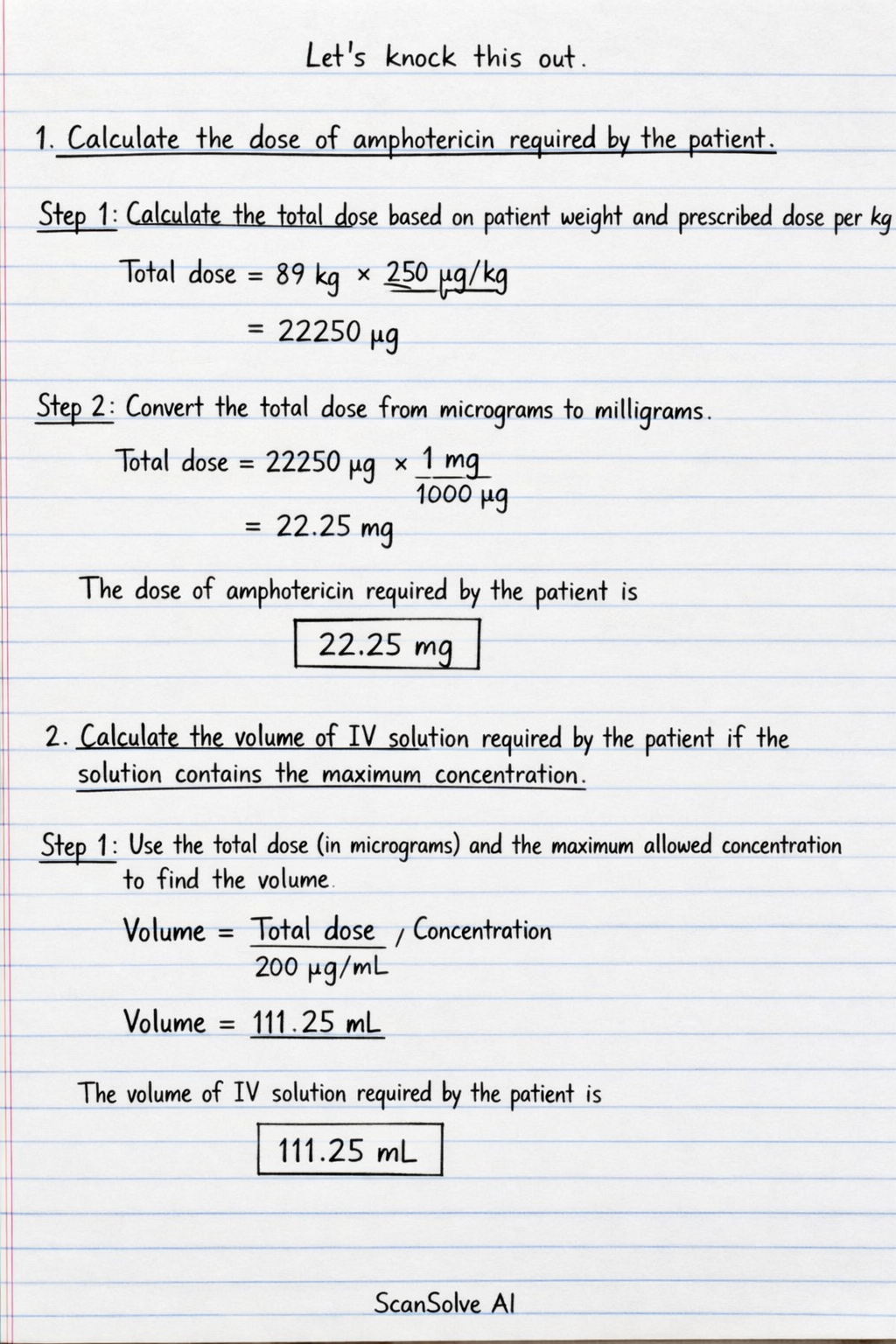 Handwritten step-by-step solution preview