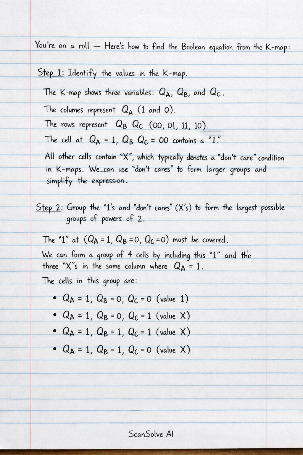 Handwritten step-by-step solution preview