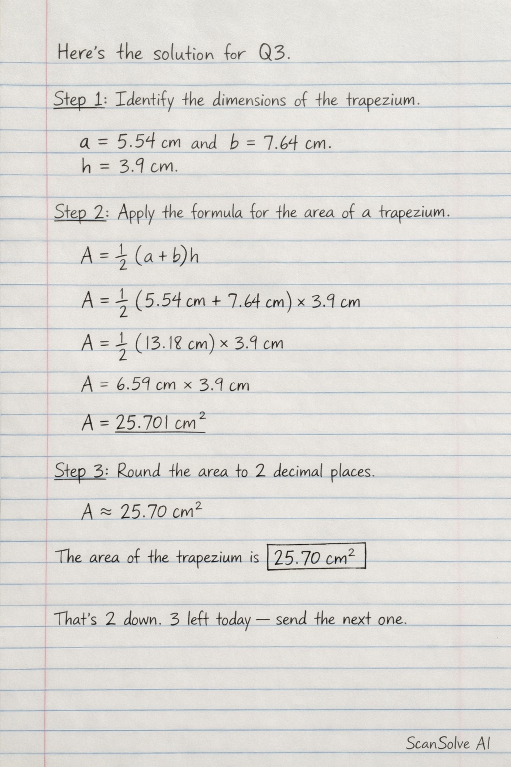 Handwritten step-by-step solution preview