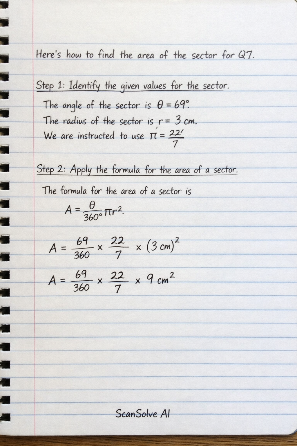 Handwritten step-by-step solution preview