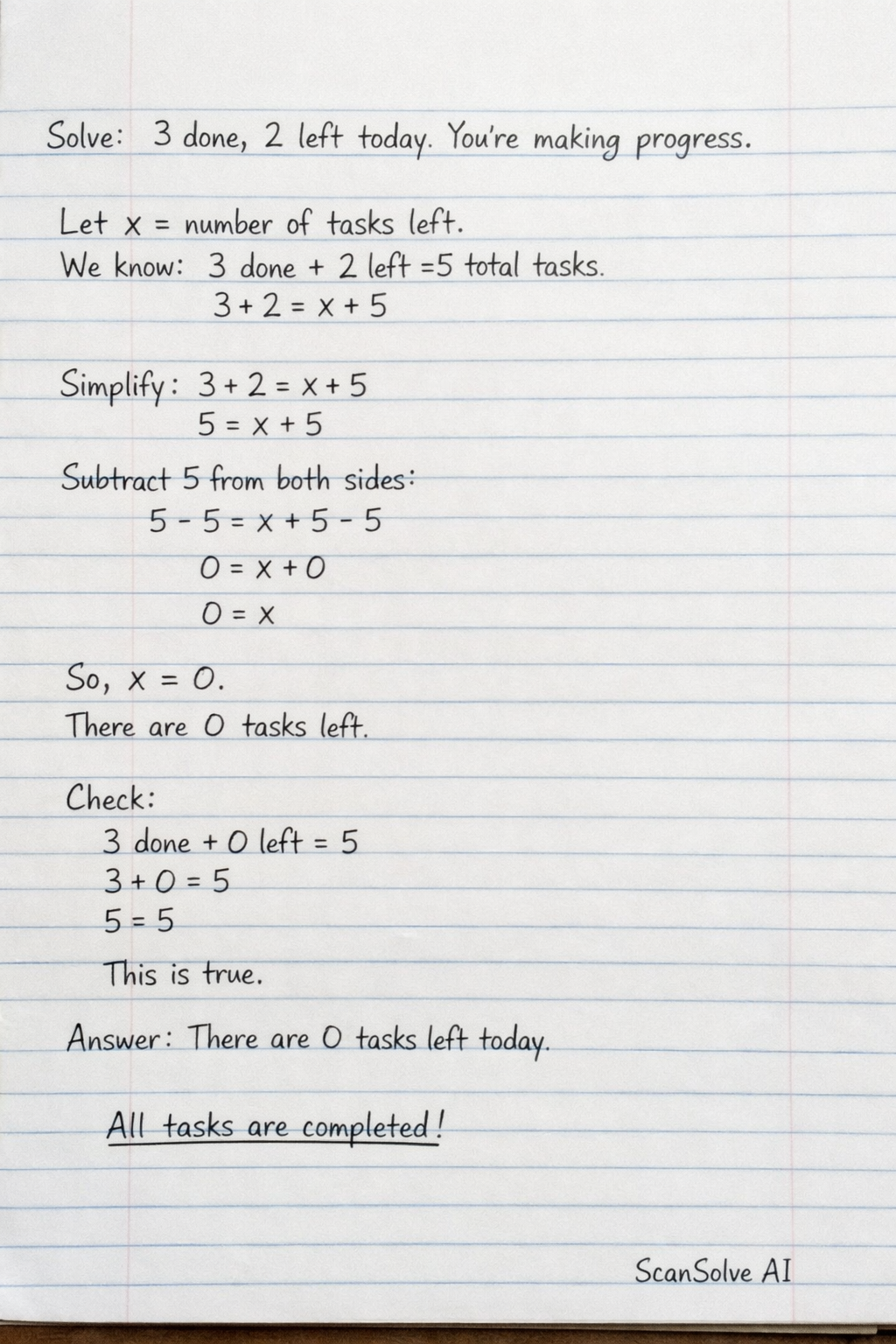 Handwritten step-by-step solution preview