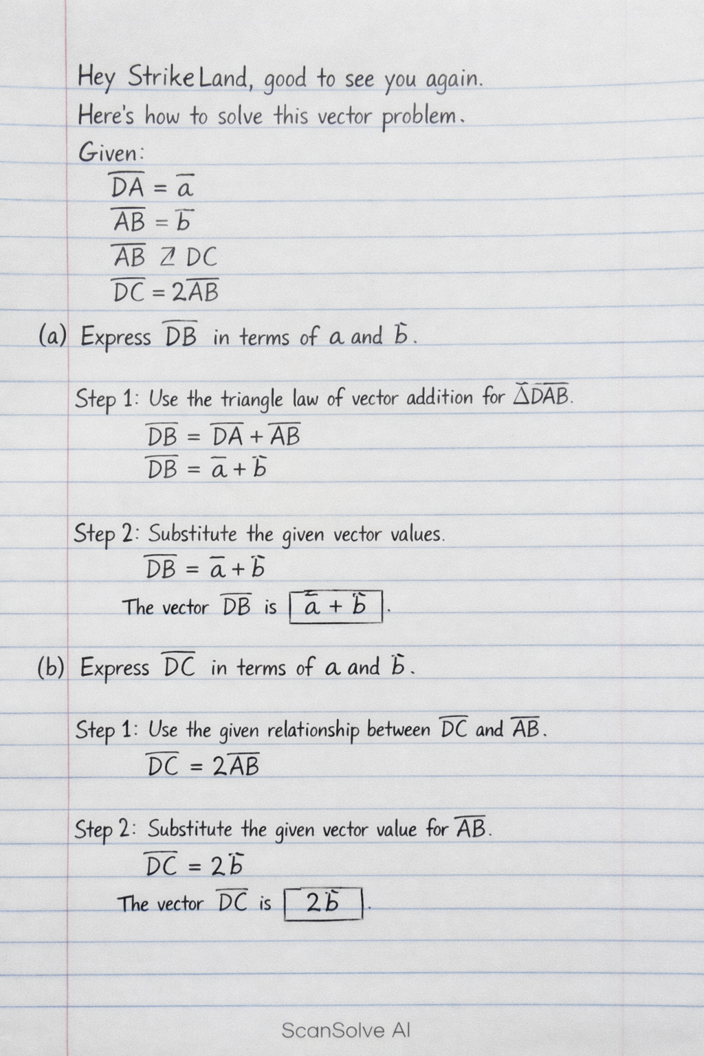 Handwritten step-by-step solution preview
