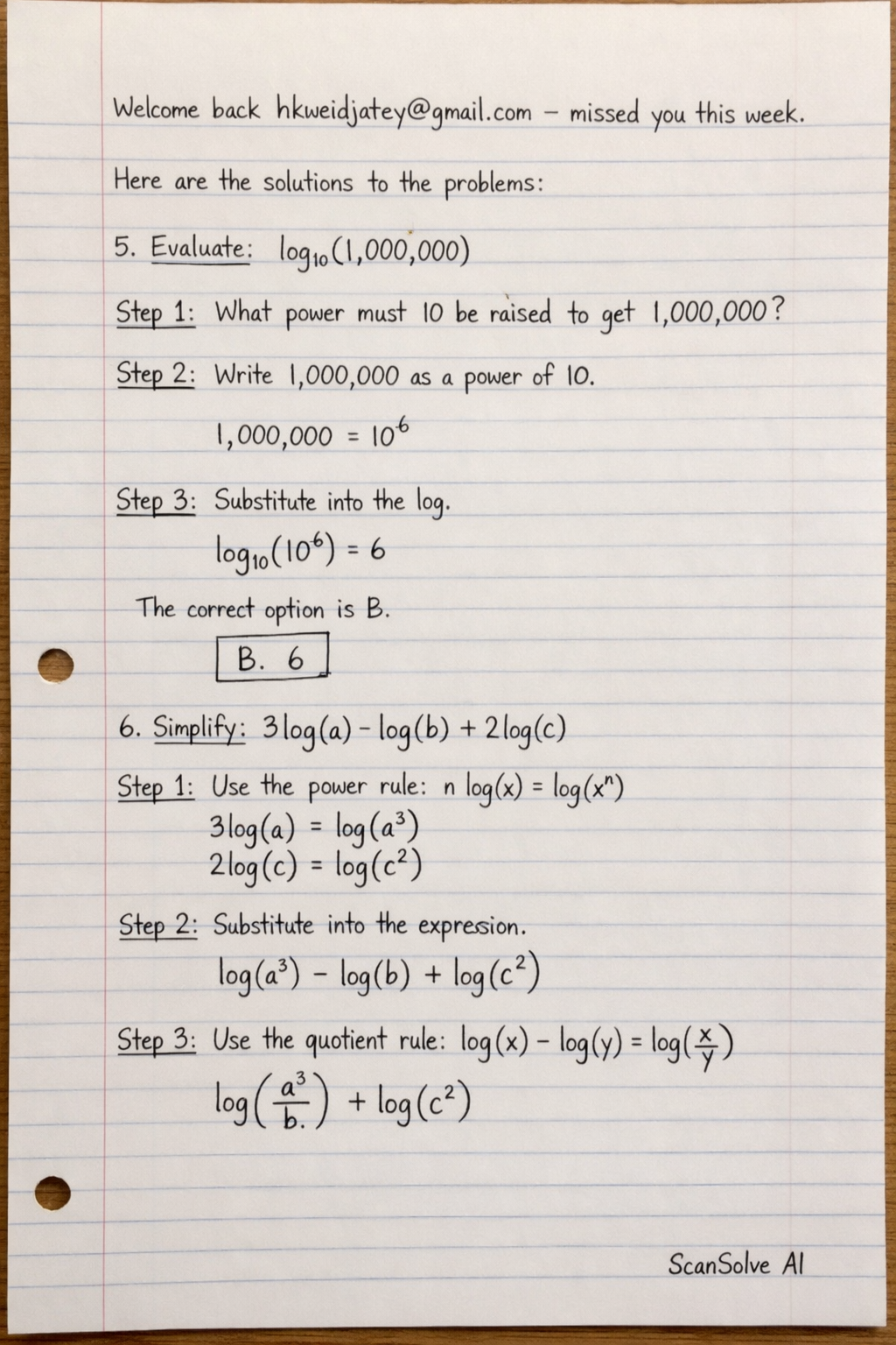 Handwritten step-by-step solution preview
