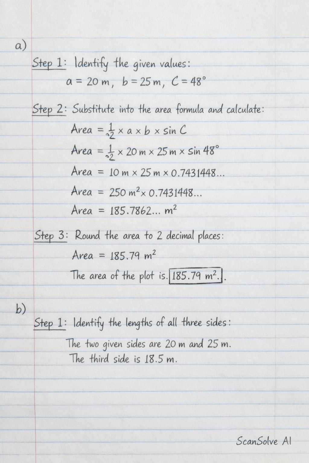 Handwritten step-by-step solution preview