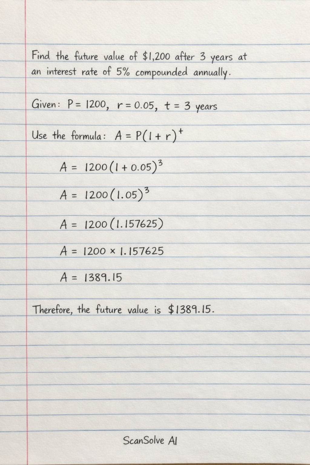 Handwritten step-by-step solution preview