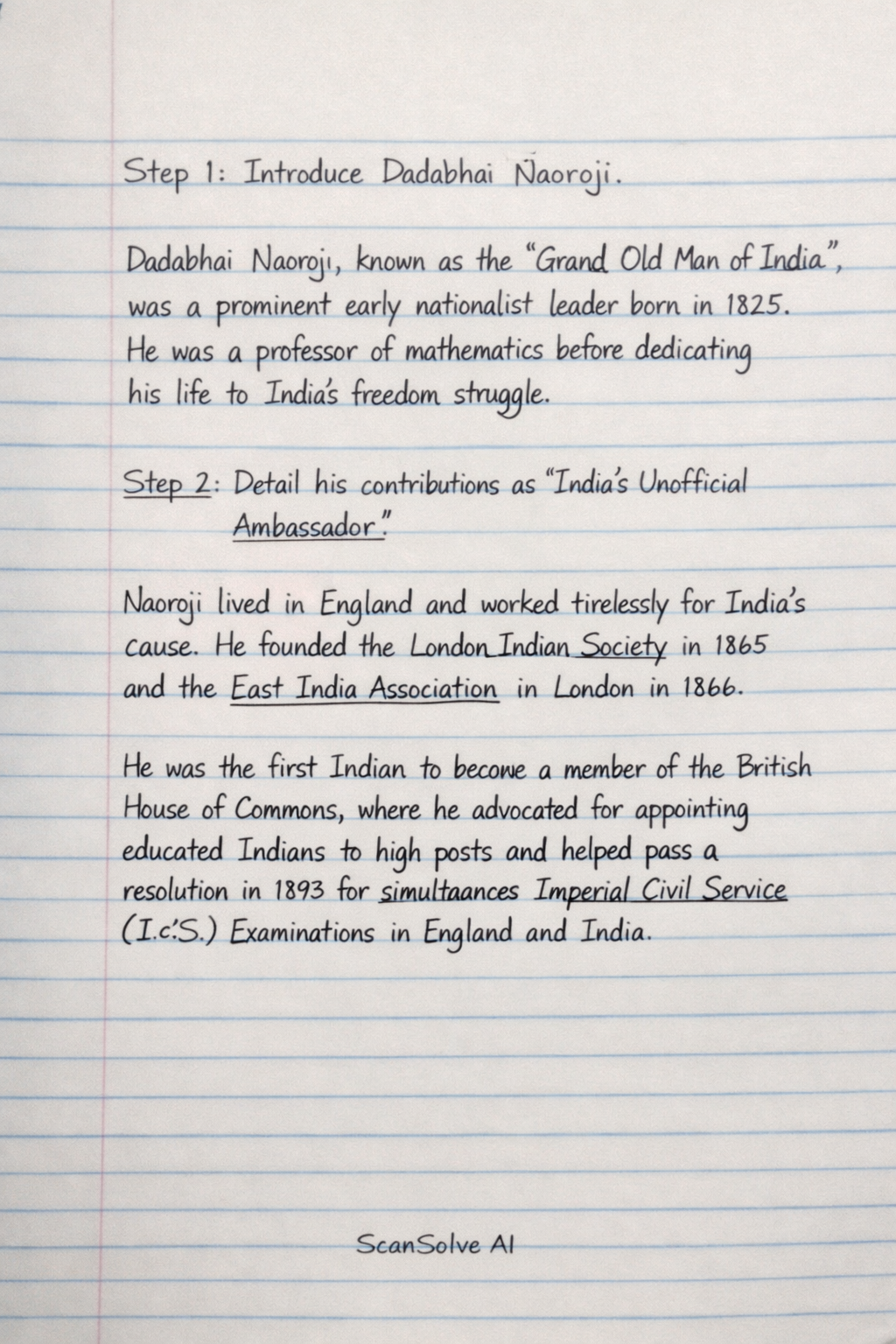 Handwritten step-by-step solution preview