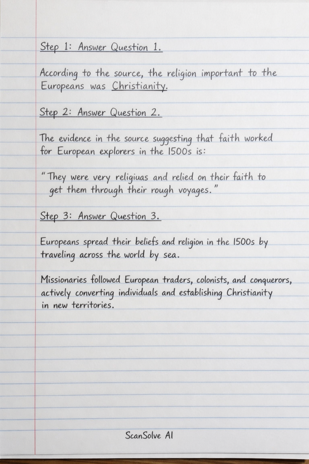 Handwritten step-by-step solution preview