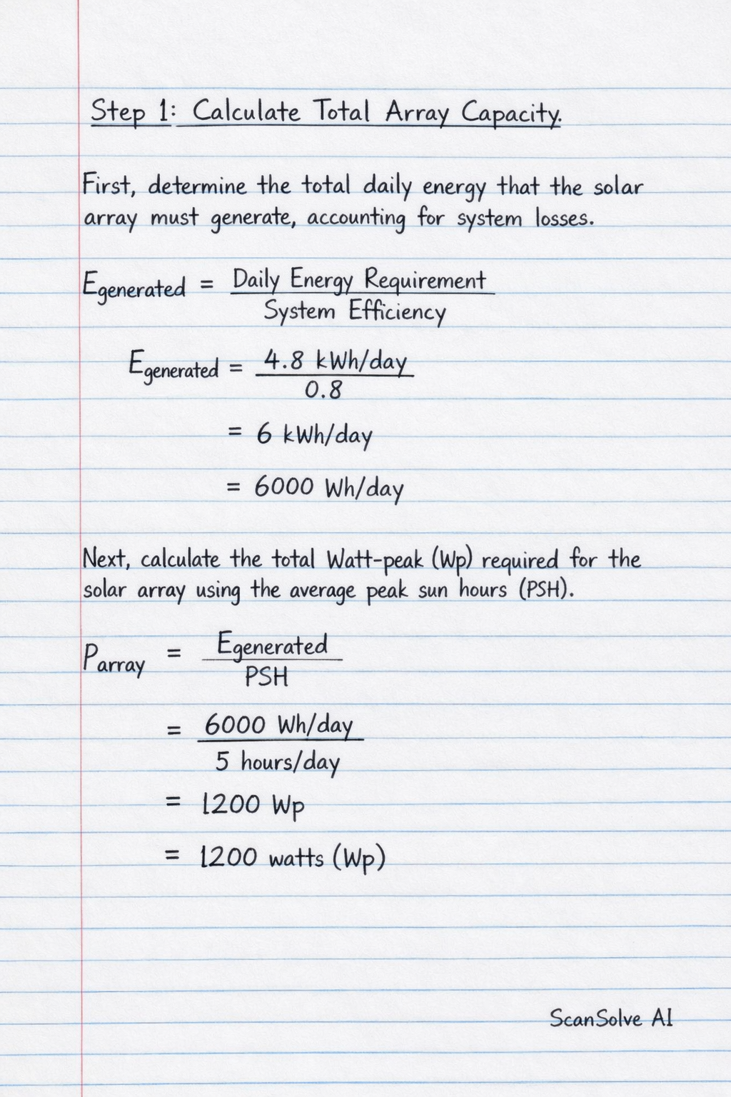 Handwritten step-by-step solution preview