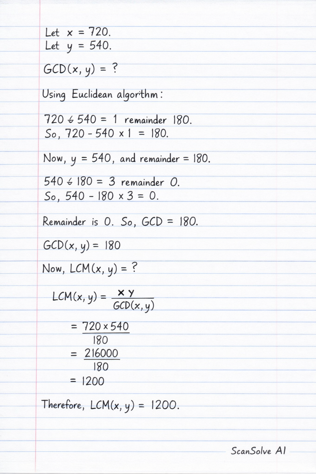 Handwritten step-by-step solution preview