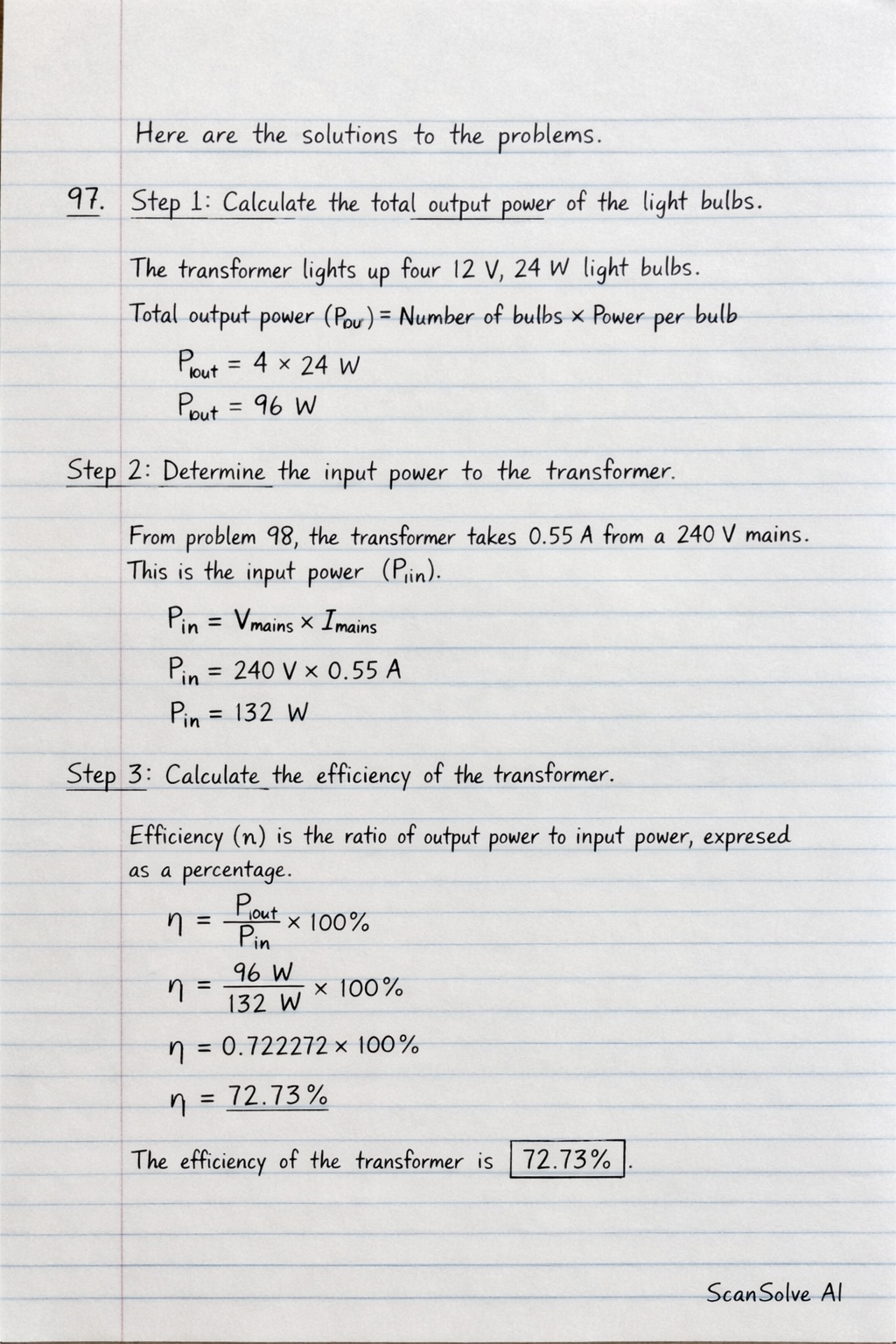 Handwritten step-by-step solution preview