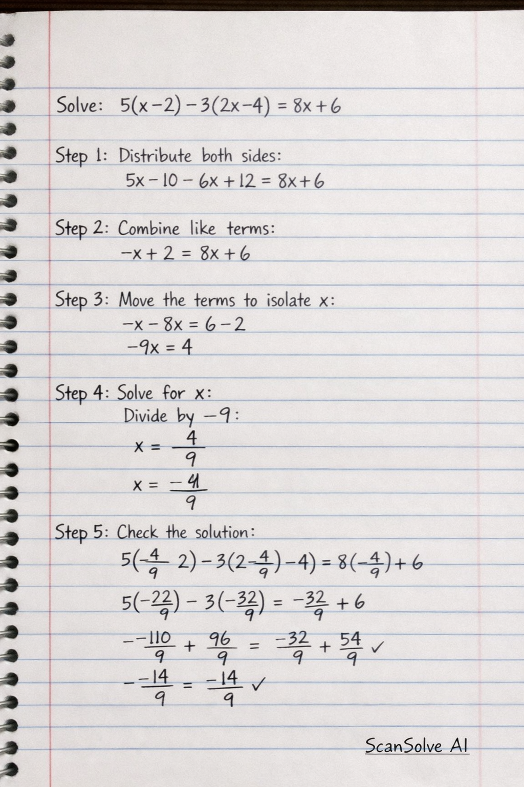 Handwritten step-by-step solution preview
