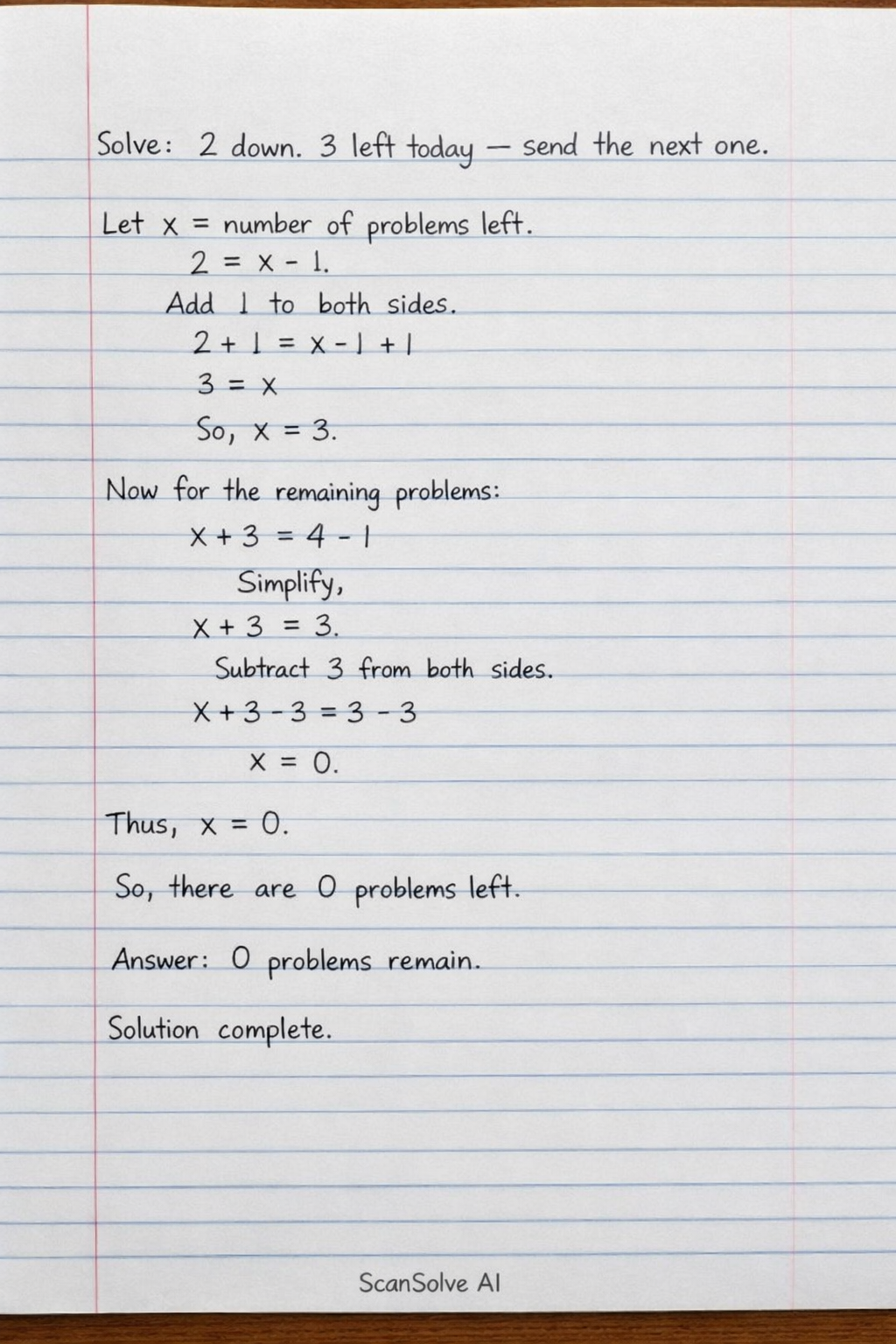 Handwritten step-by-step solution preview