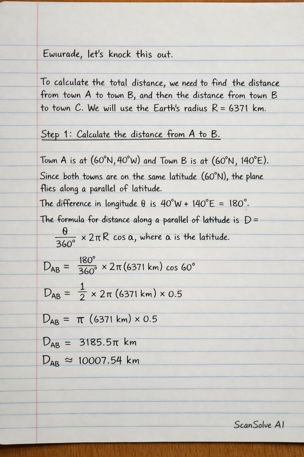 Handwritten step-by-step solution preview