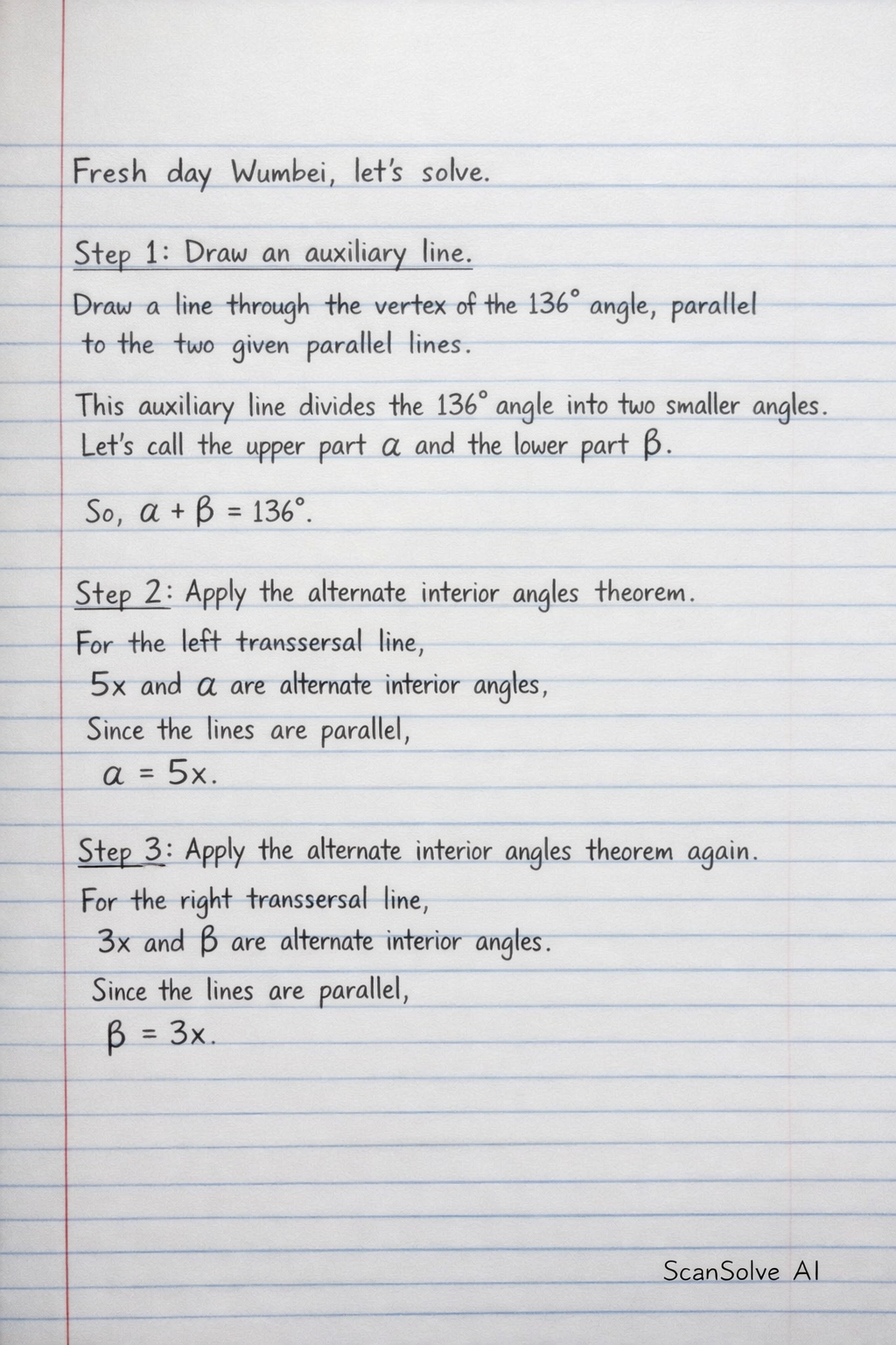 Handwritten step-by-step solution preview