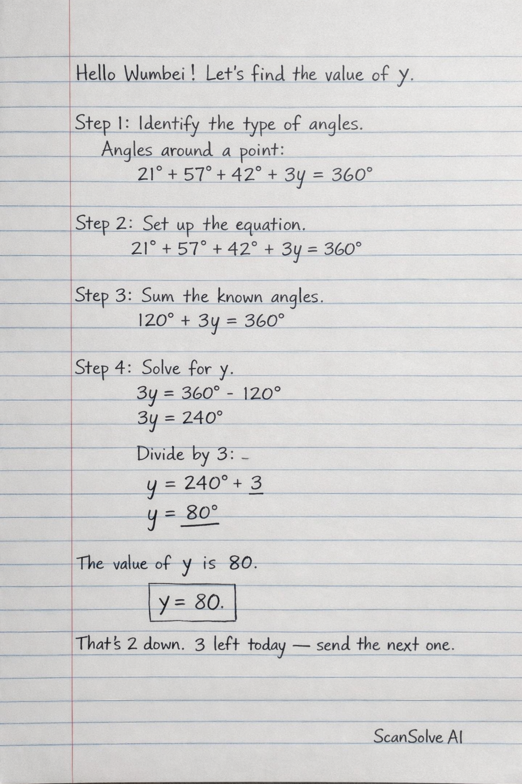 Handwritten step-by-step solution preview