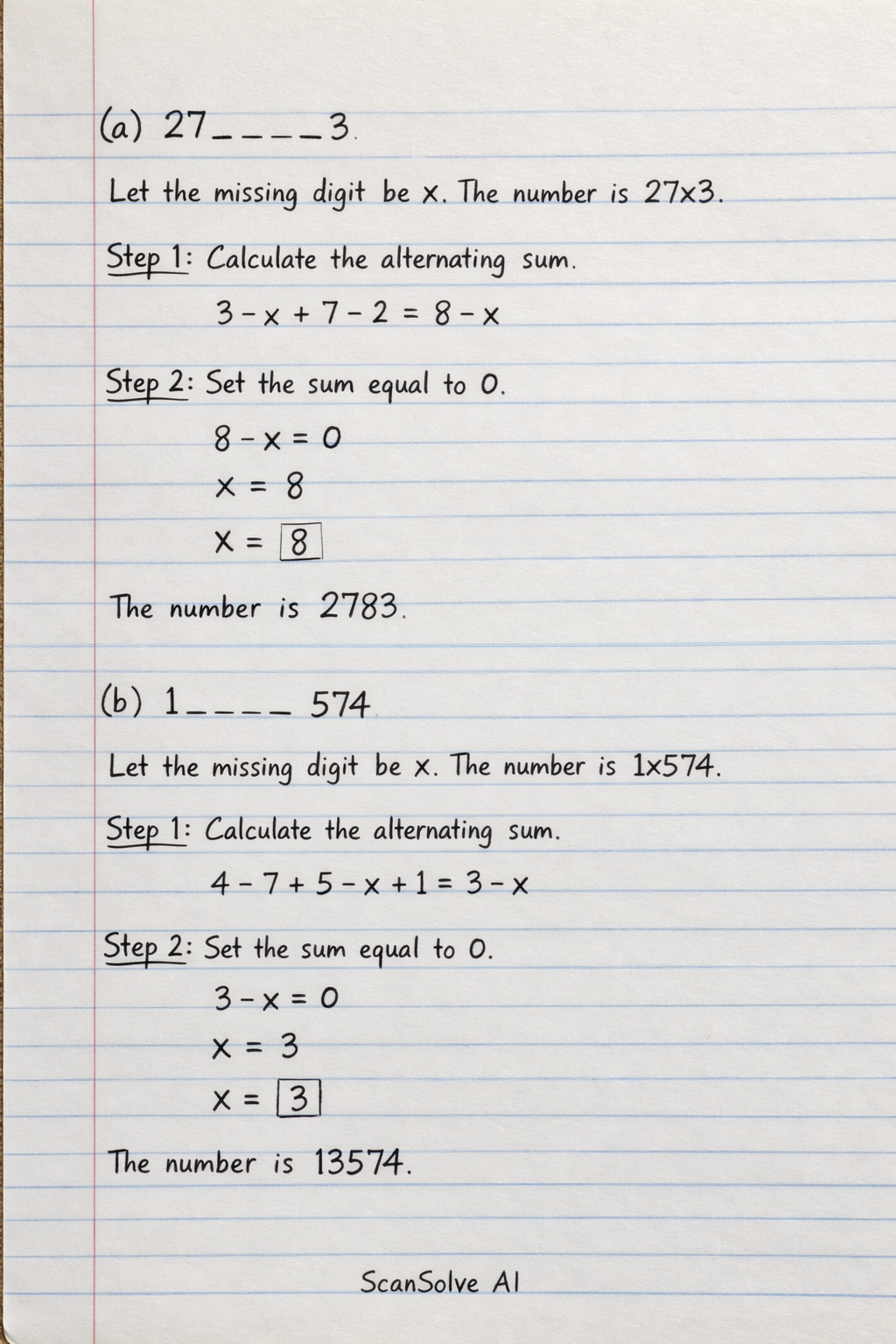 Handwritten step-by-step solution preview