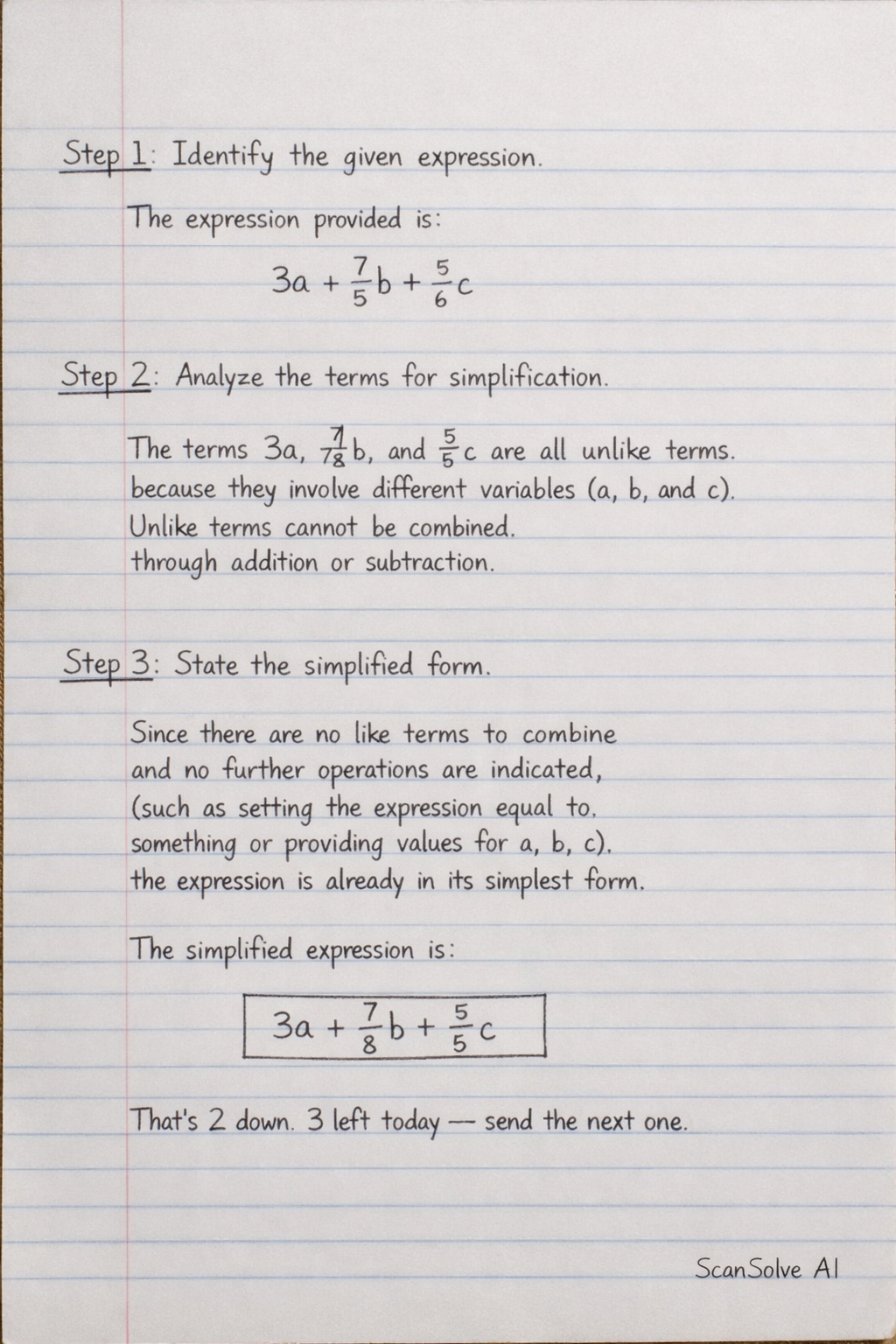Handwritten step-by-step solution preview