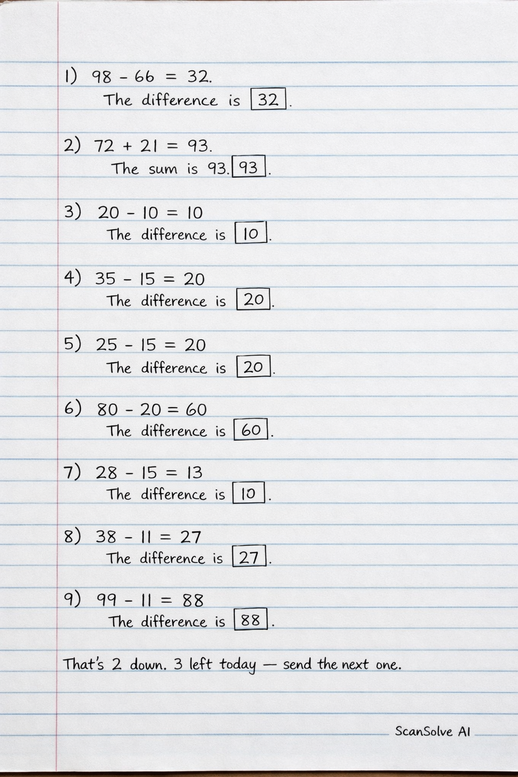 Handwritten step-by-step solution preview