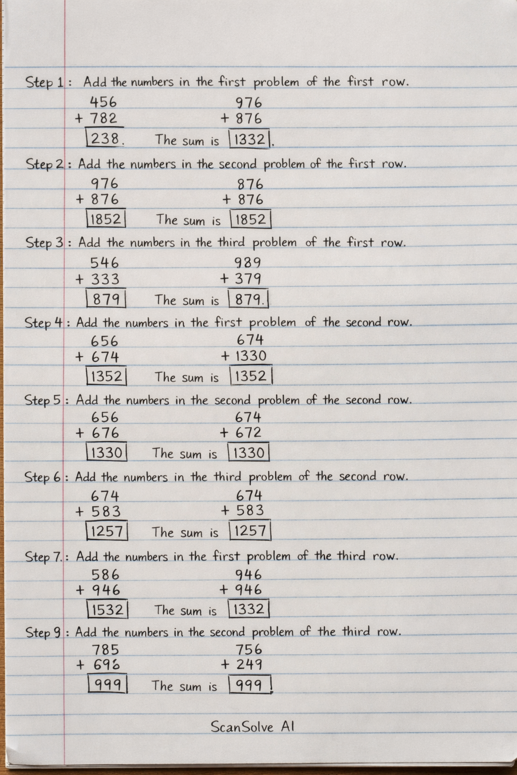 Handwritten step-by-step solution preview