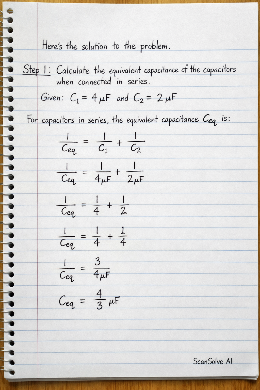 Handwritten step-by-step solution preview