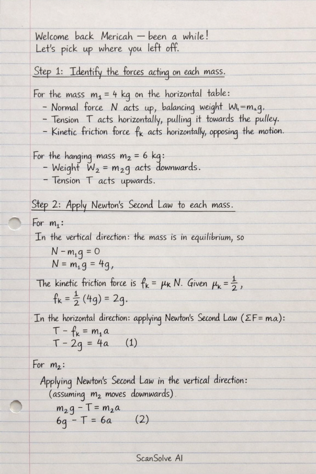 Handwritten step-by-step solution preview