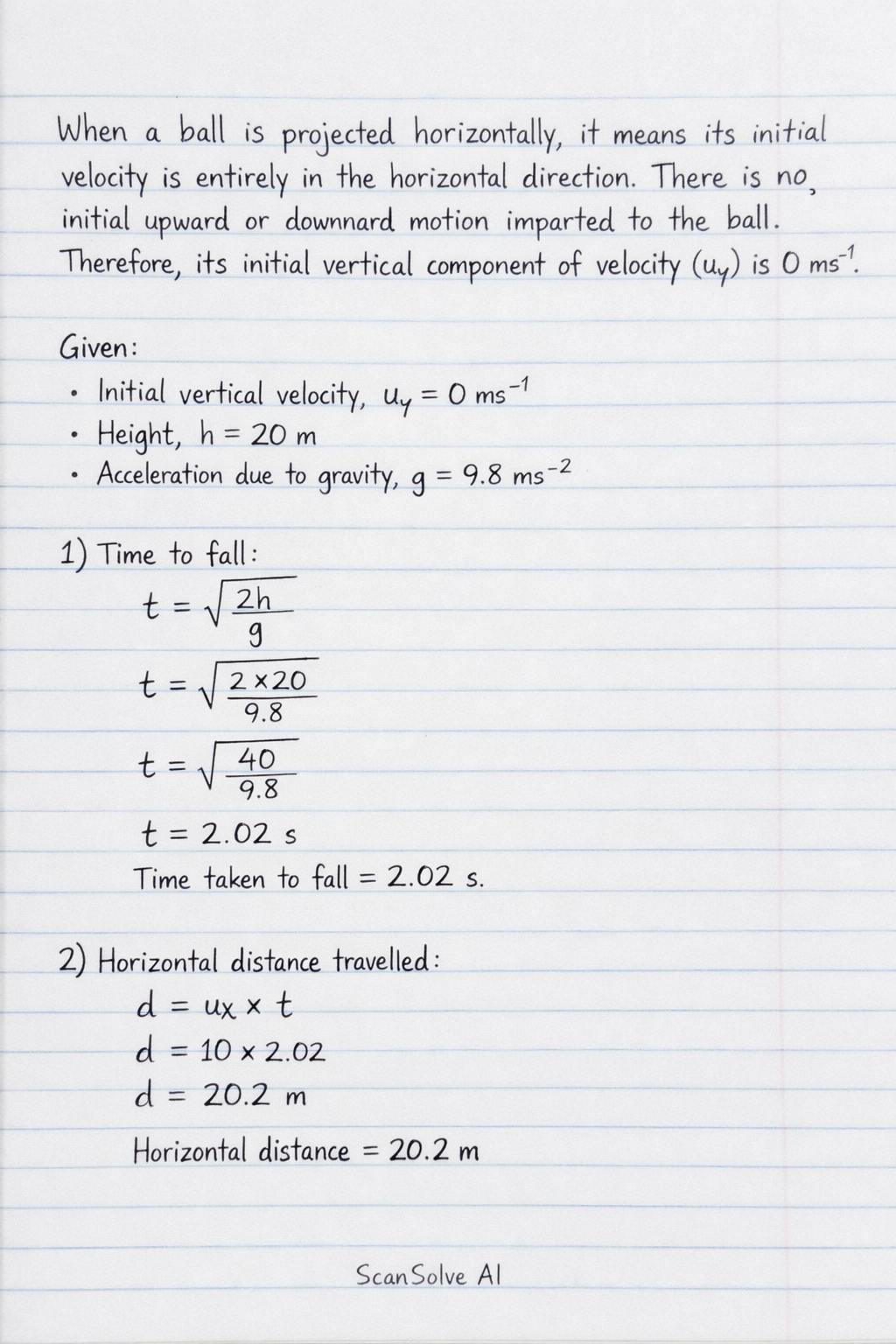 Handwritten step-by-step solution preview