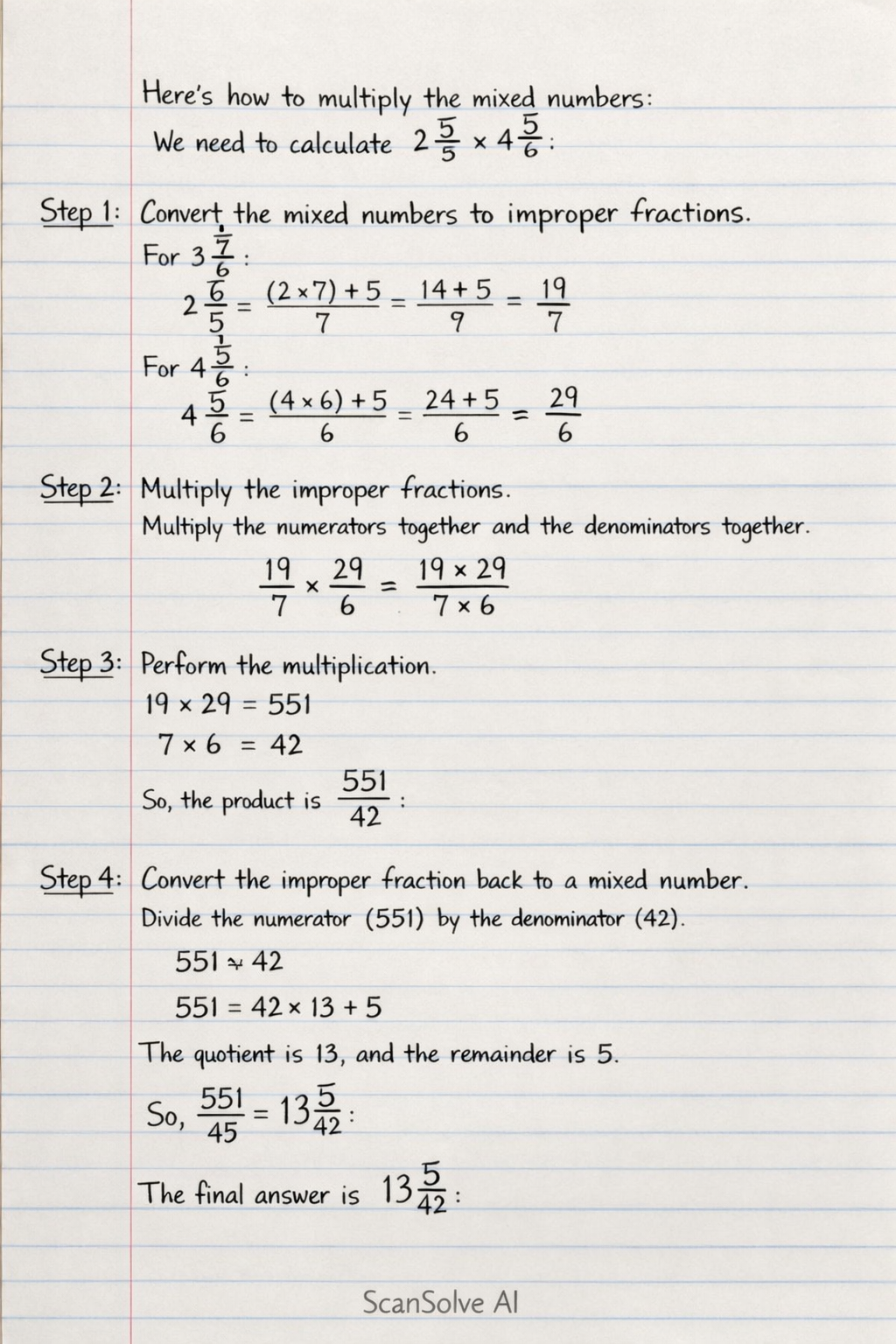 Handwritten step-by-step solution preview