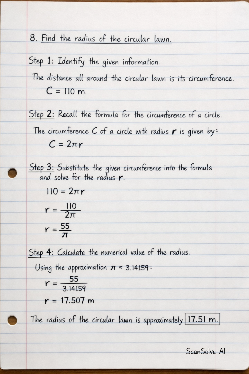 Handwritten step-by-step solution preview