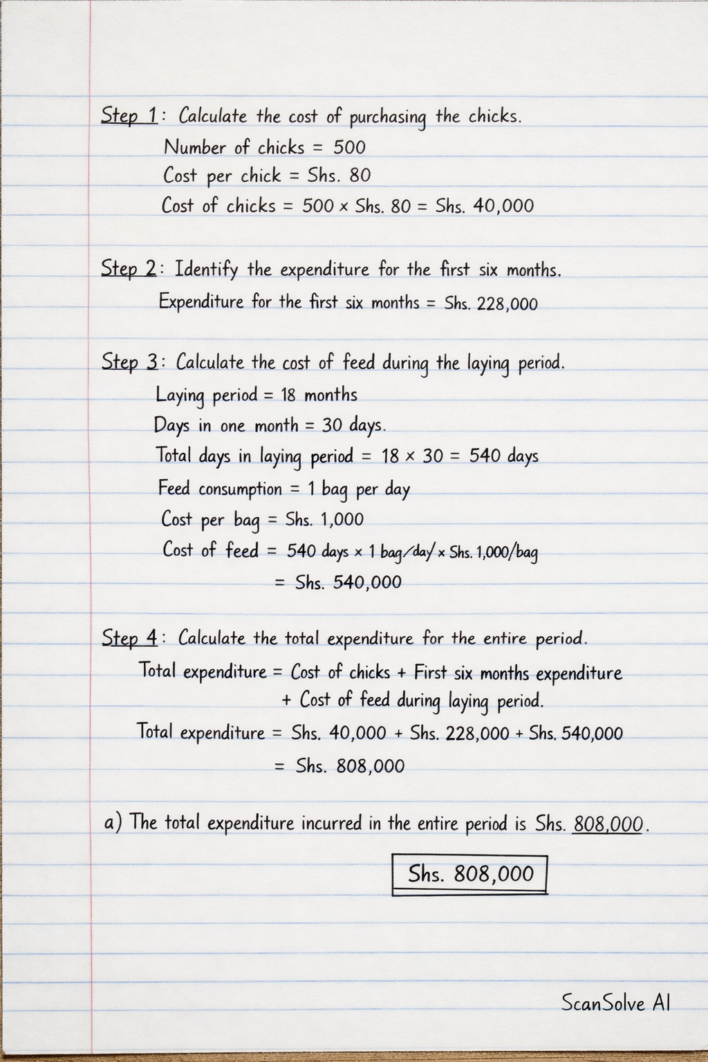 Handwritten step-by-step solution preview