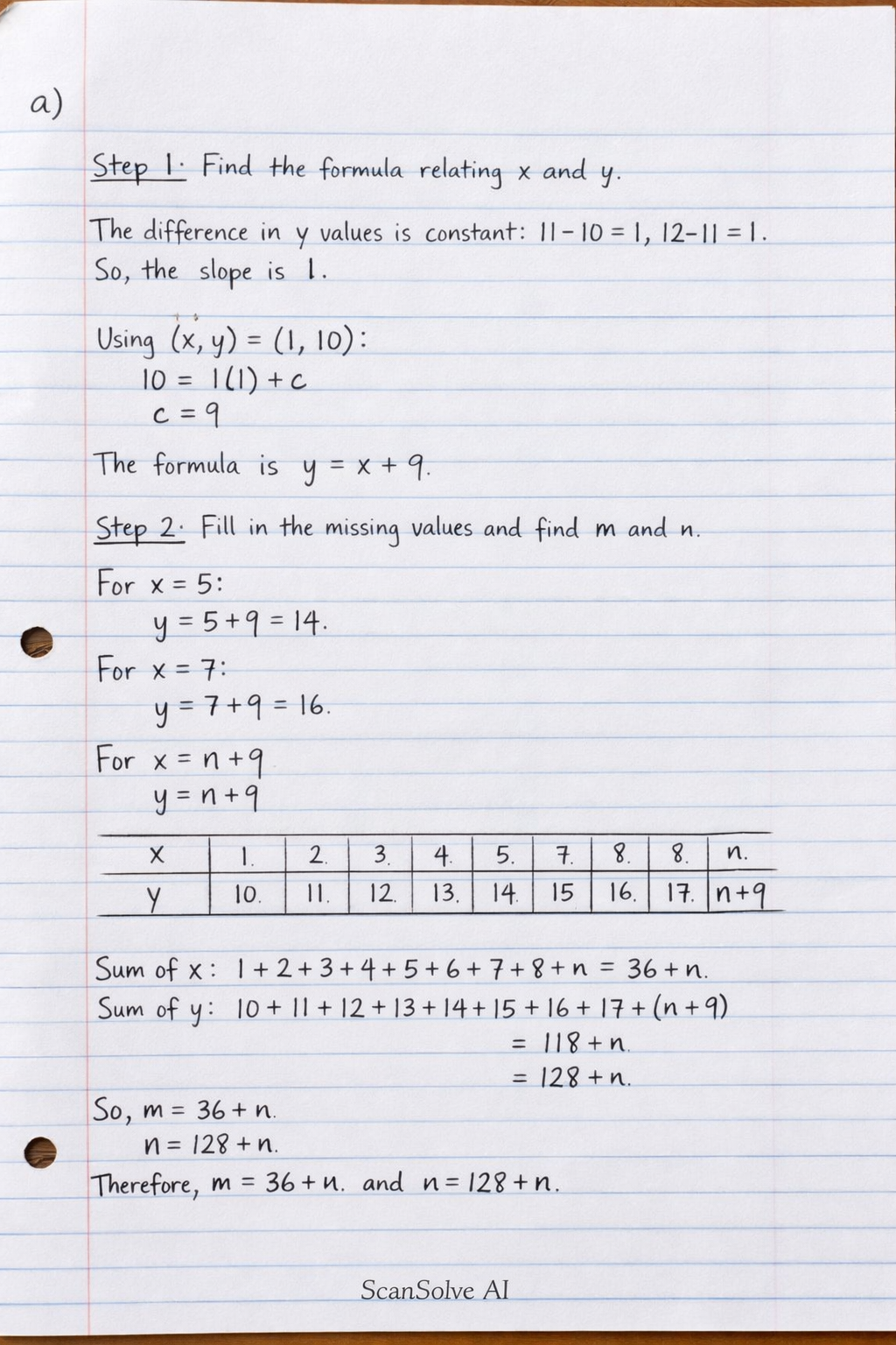 Handwritten step-by-step solution preview