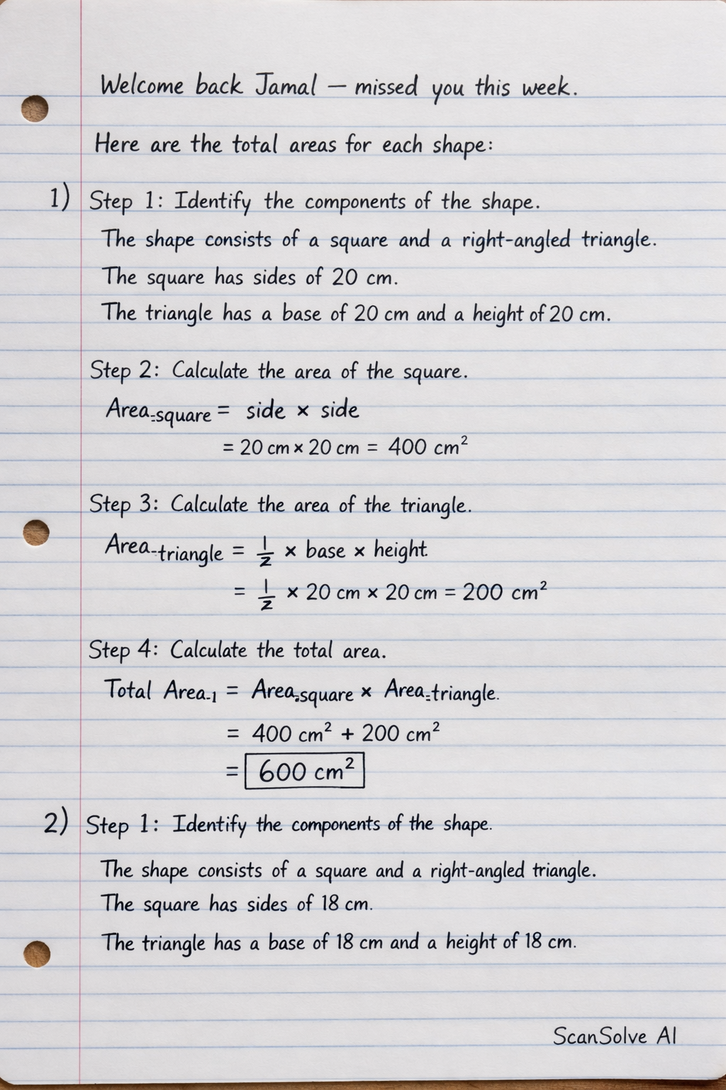 Handwritten step-by-step solution preview