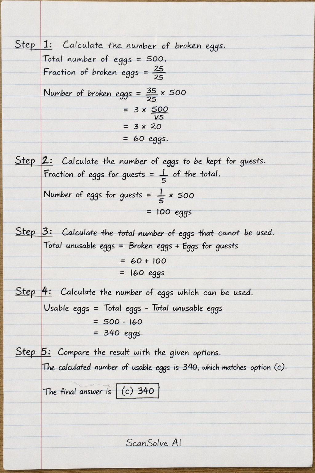 Handwritten step-by-step solution preview