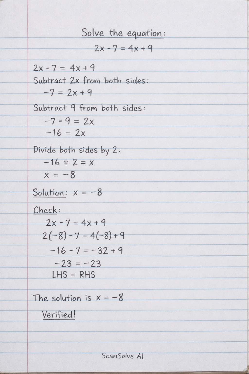 Handwritten step-by-step solution preview