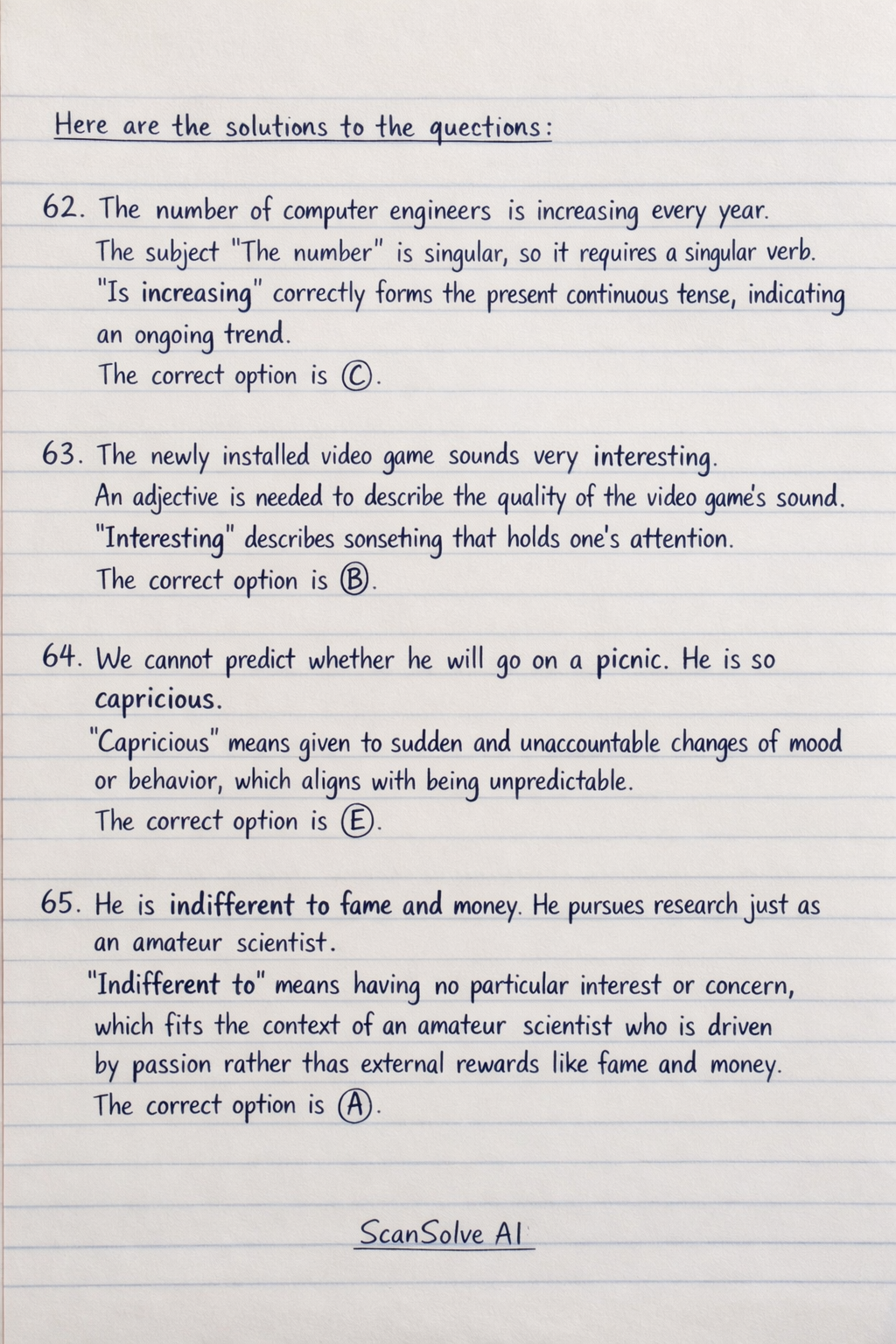 Handwritten step-by-step solution preview