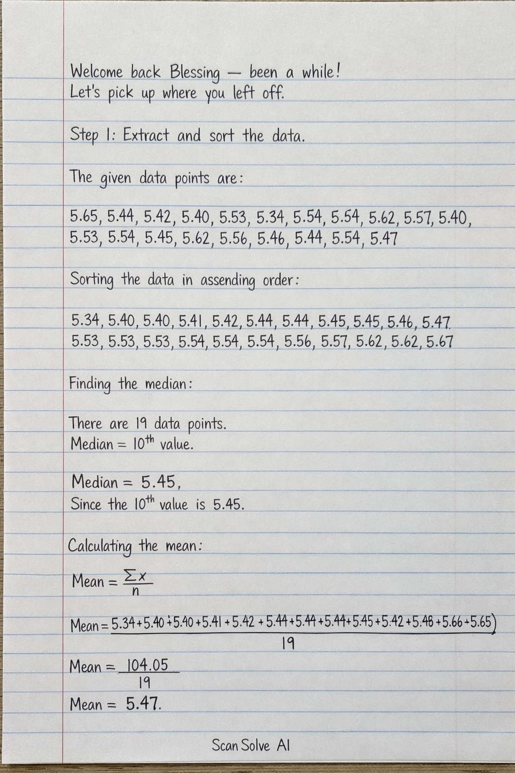 Handwritten step-by-step solution preview