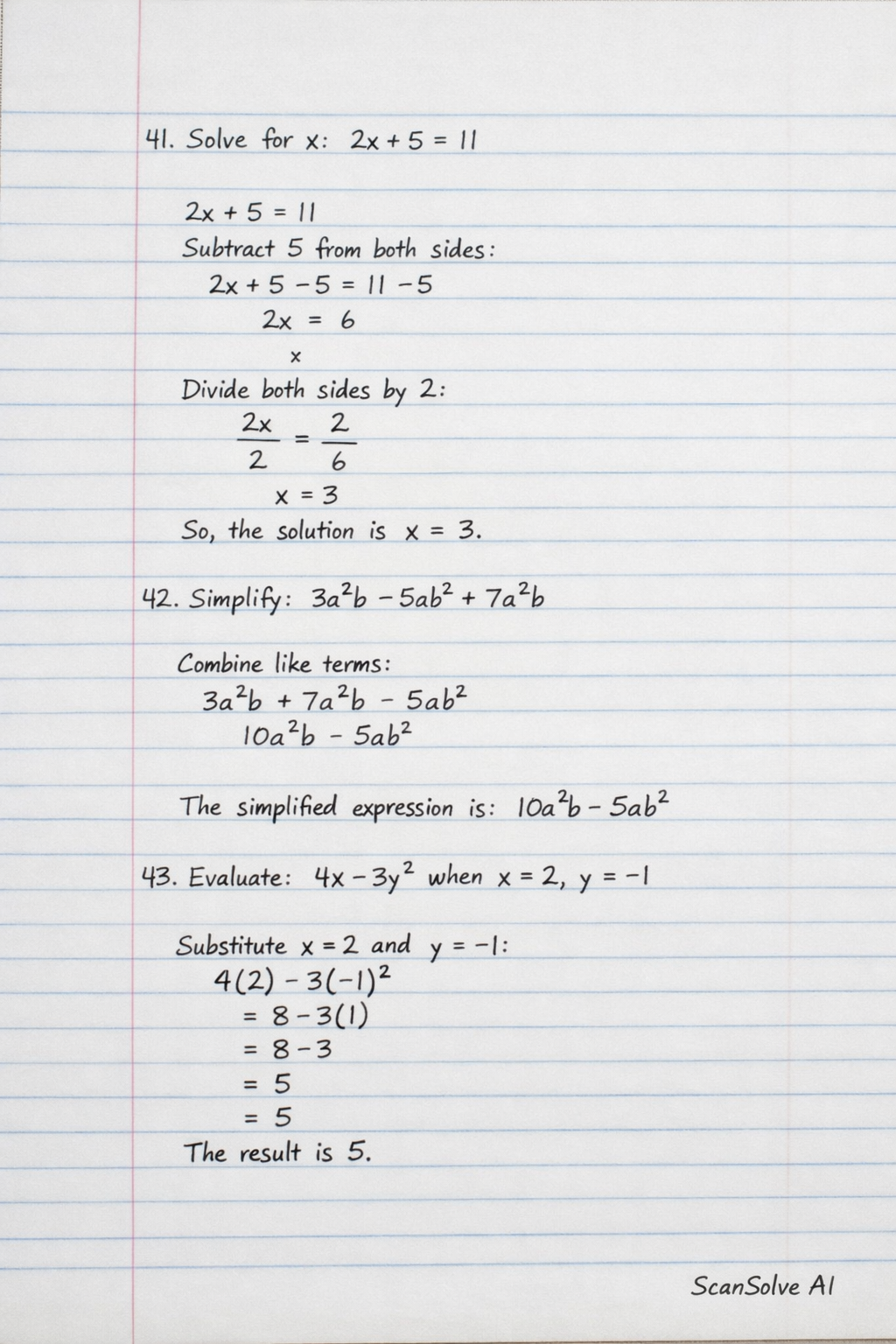 Handwritten step-by-step solution preview