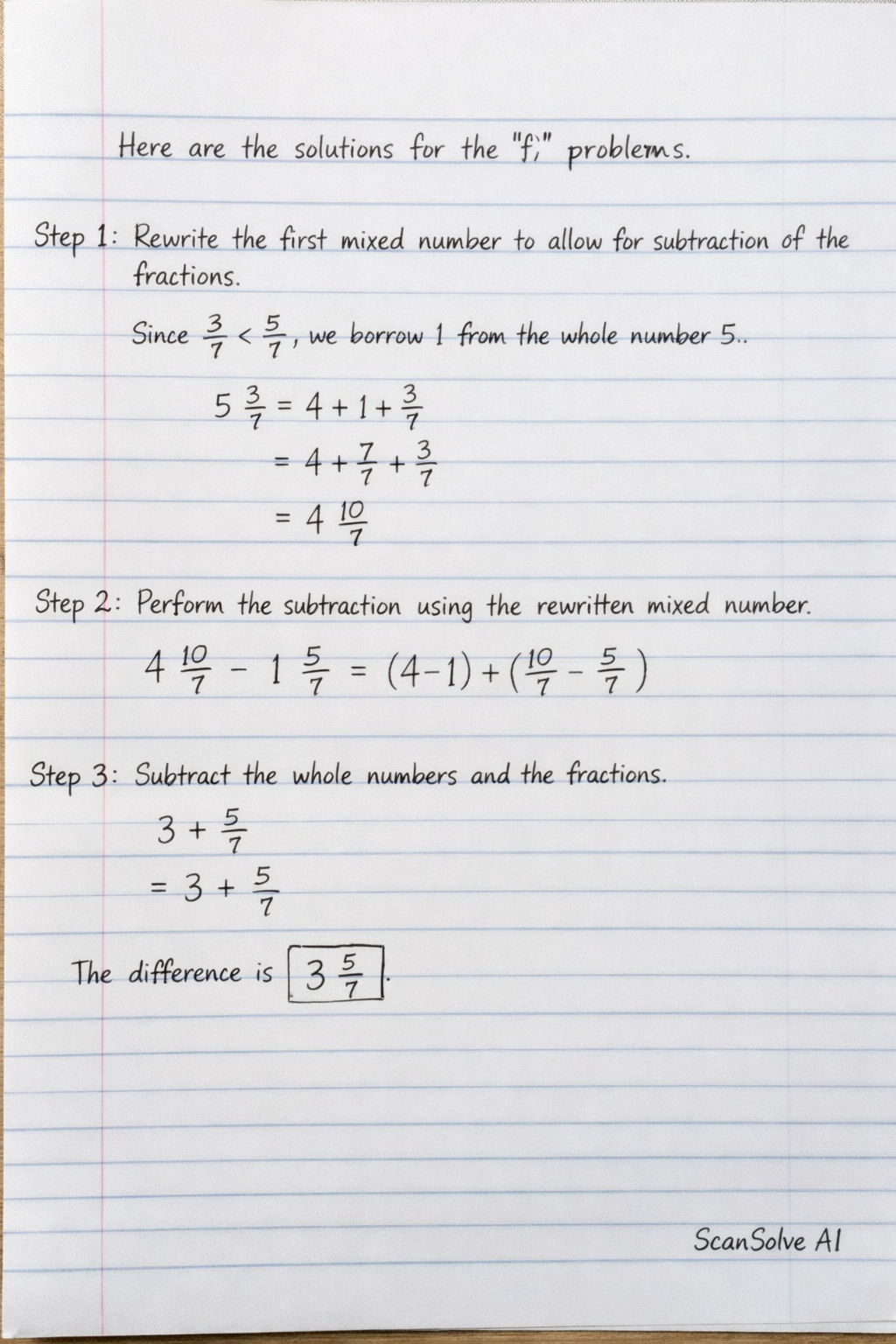 Handwritten step-by-step solution preview