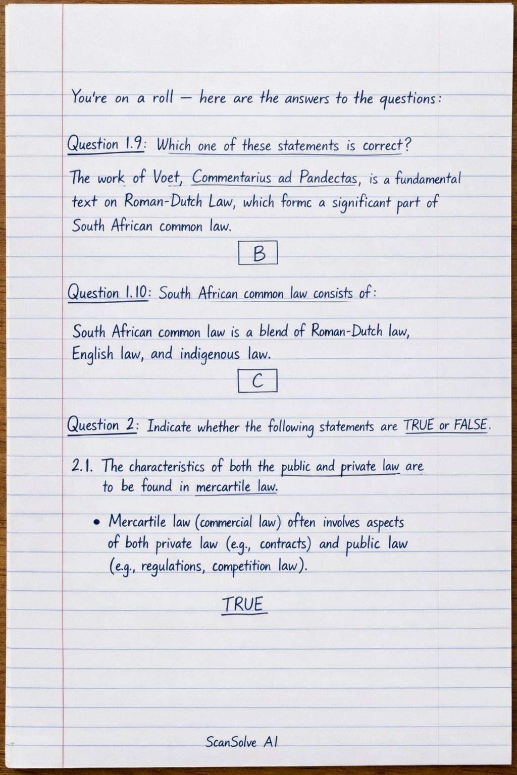 Handwritten step-by-step solution preview