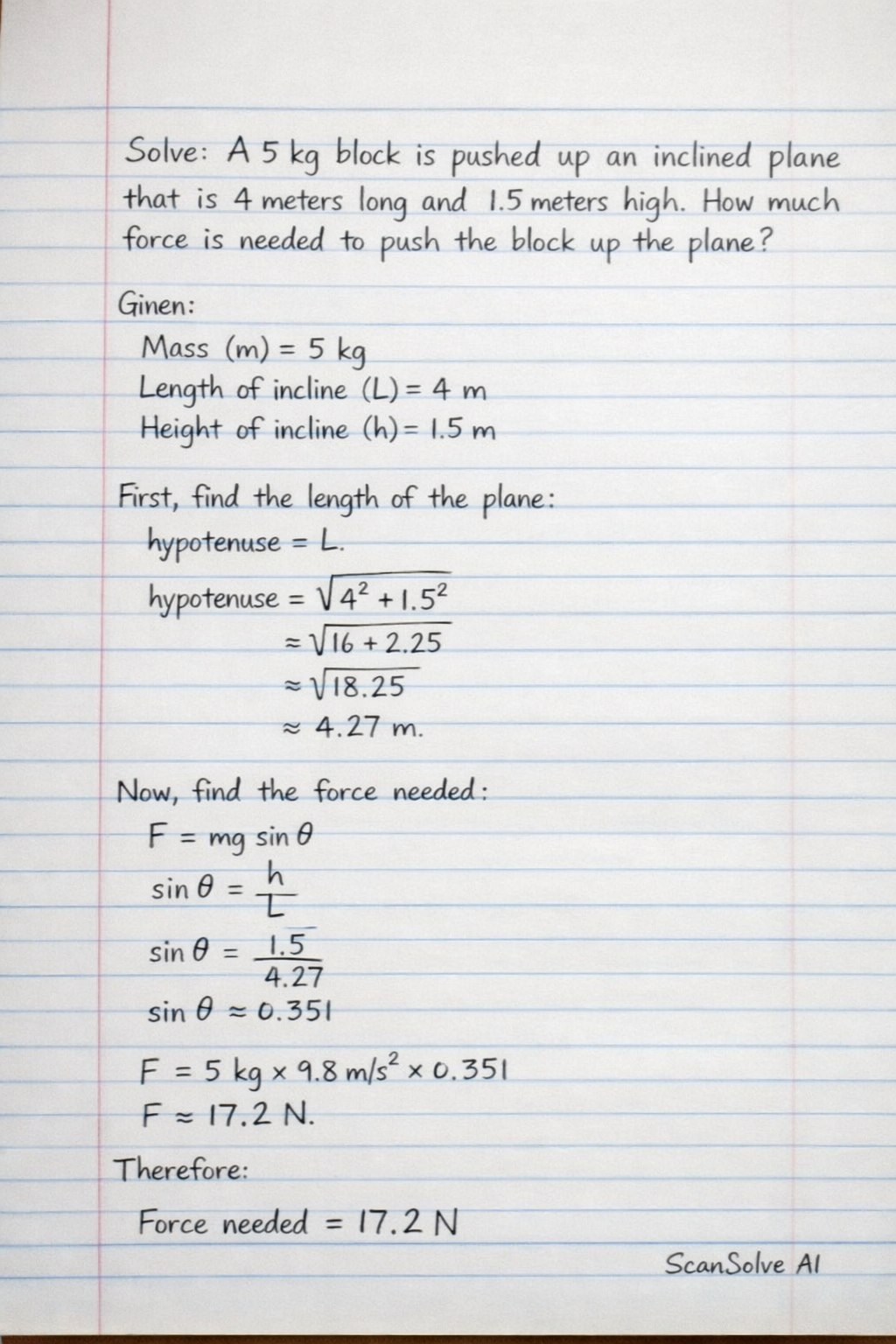Handwritten step-by-step solution preview
